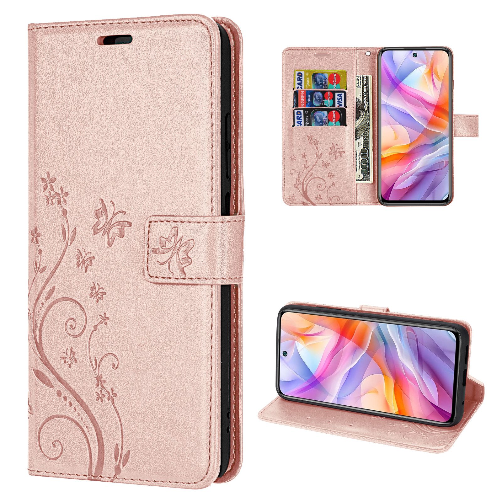 betterfon Handyhülle Handytasche für ZTE Blade V70 Vita Klapphülle mit Kartenfächern, Bookstyle-Hülle: Magnetverschluss 3 Kartenfächer & Standfunktion