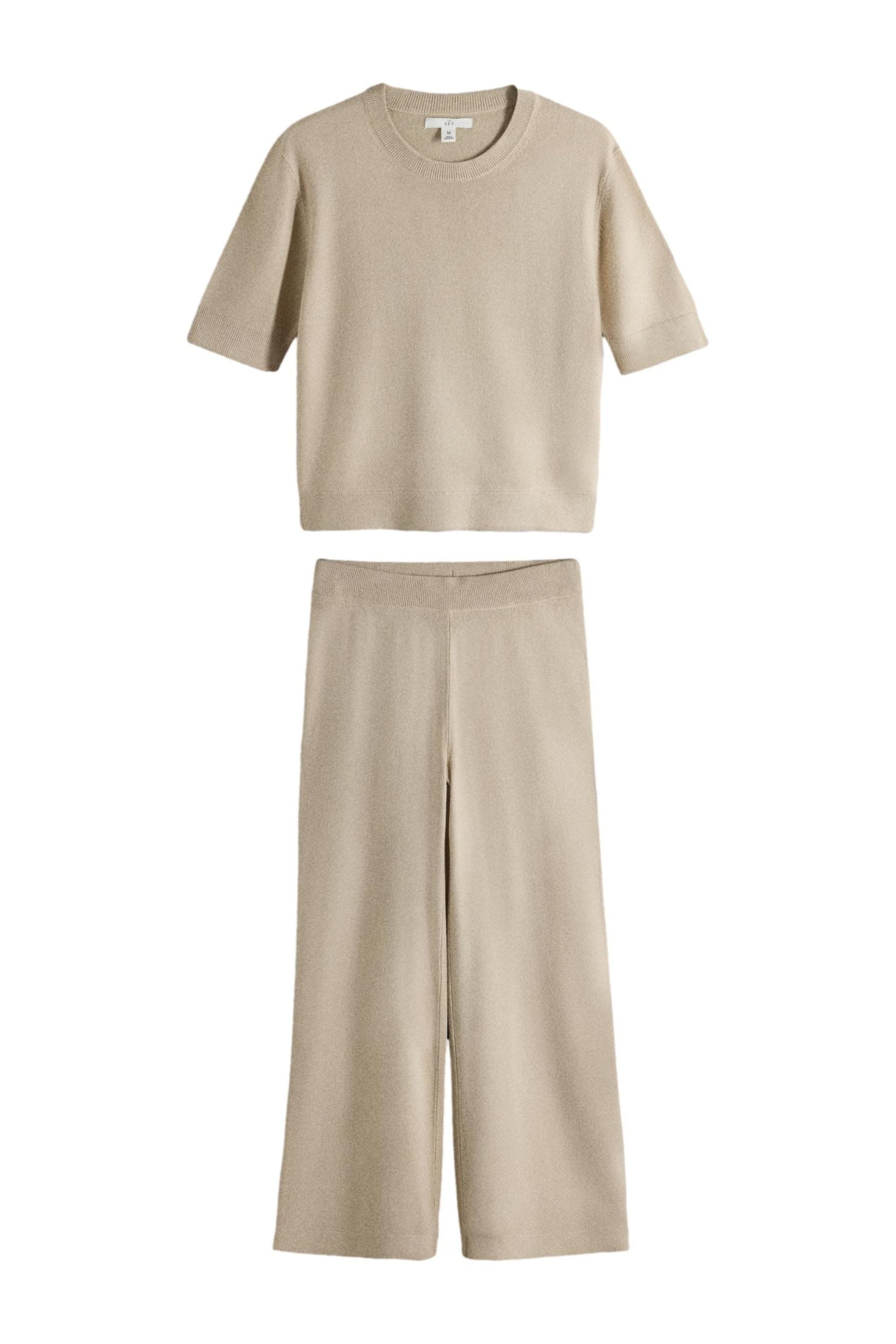 The Set Top & Hose The Set weiches Strick-T-Shirt und Hose im Set (2-tlg)