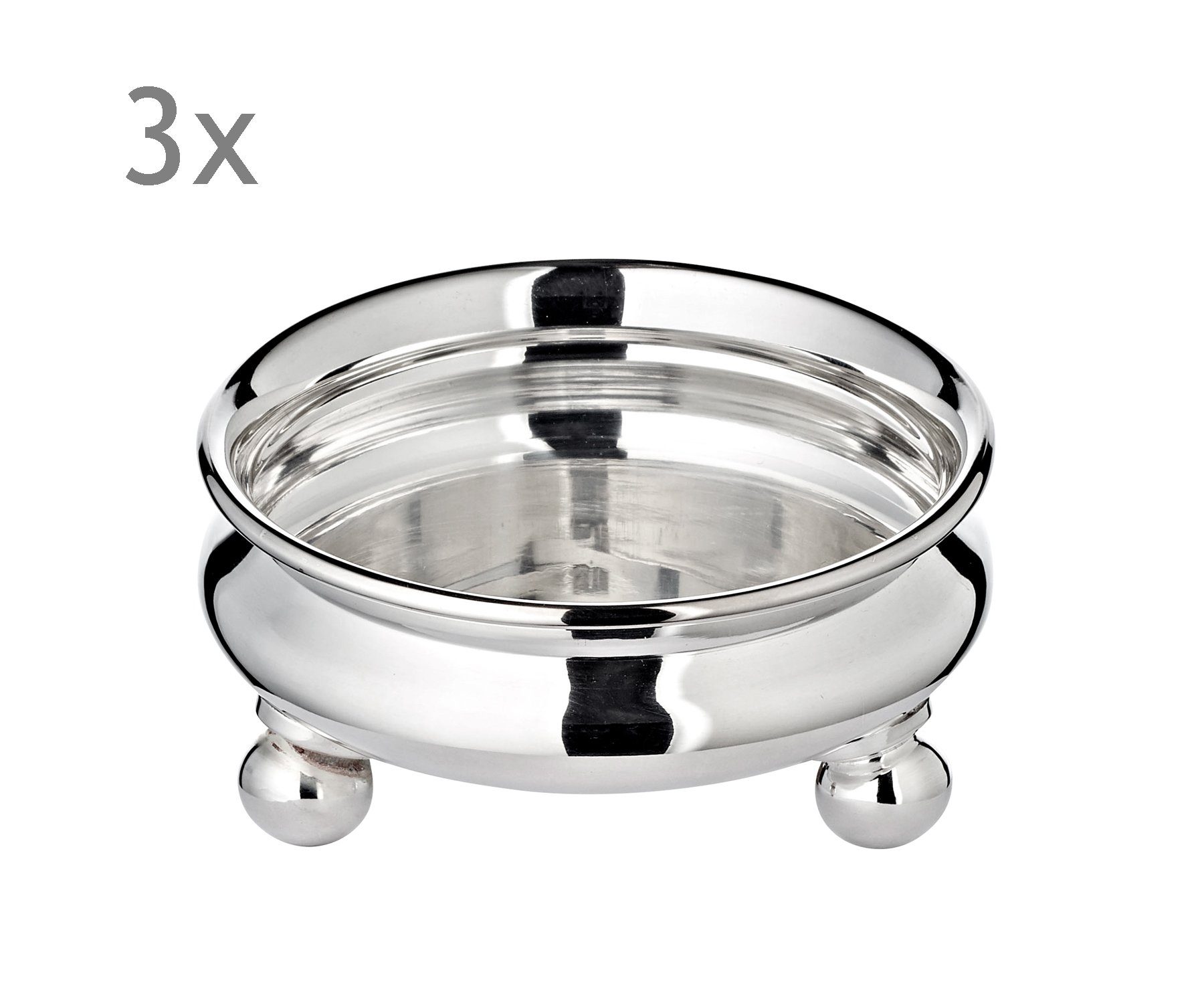 EDZARD Servierschale Santa, Messing, Servierschalen, schwerversilbert, Ø 8 cm, H 4 cm