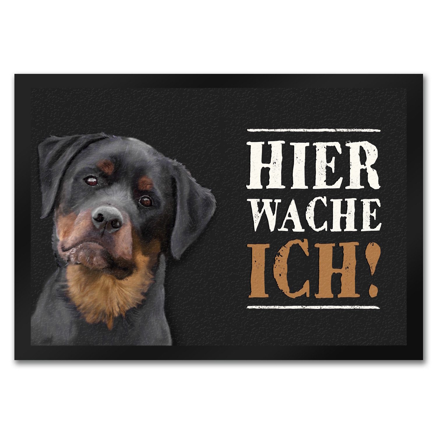 speecheese Fußmatte Hier wache ich! ROTTWEILER günstig online kaufen