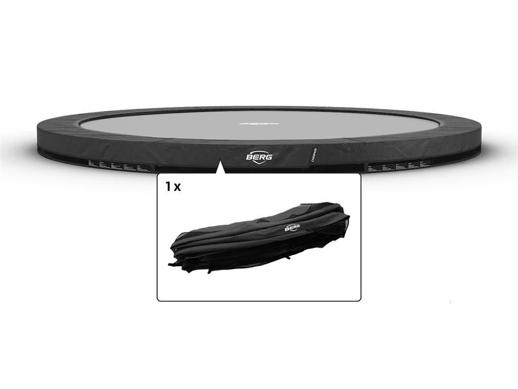 Trampolin-Randabdeckung Ersatzteil 430 cm rund grau - Champion InGround Federabdeckung