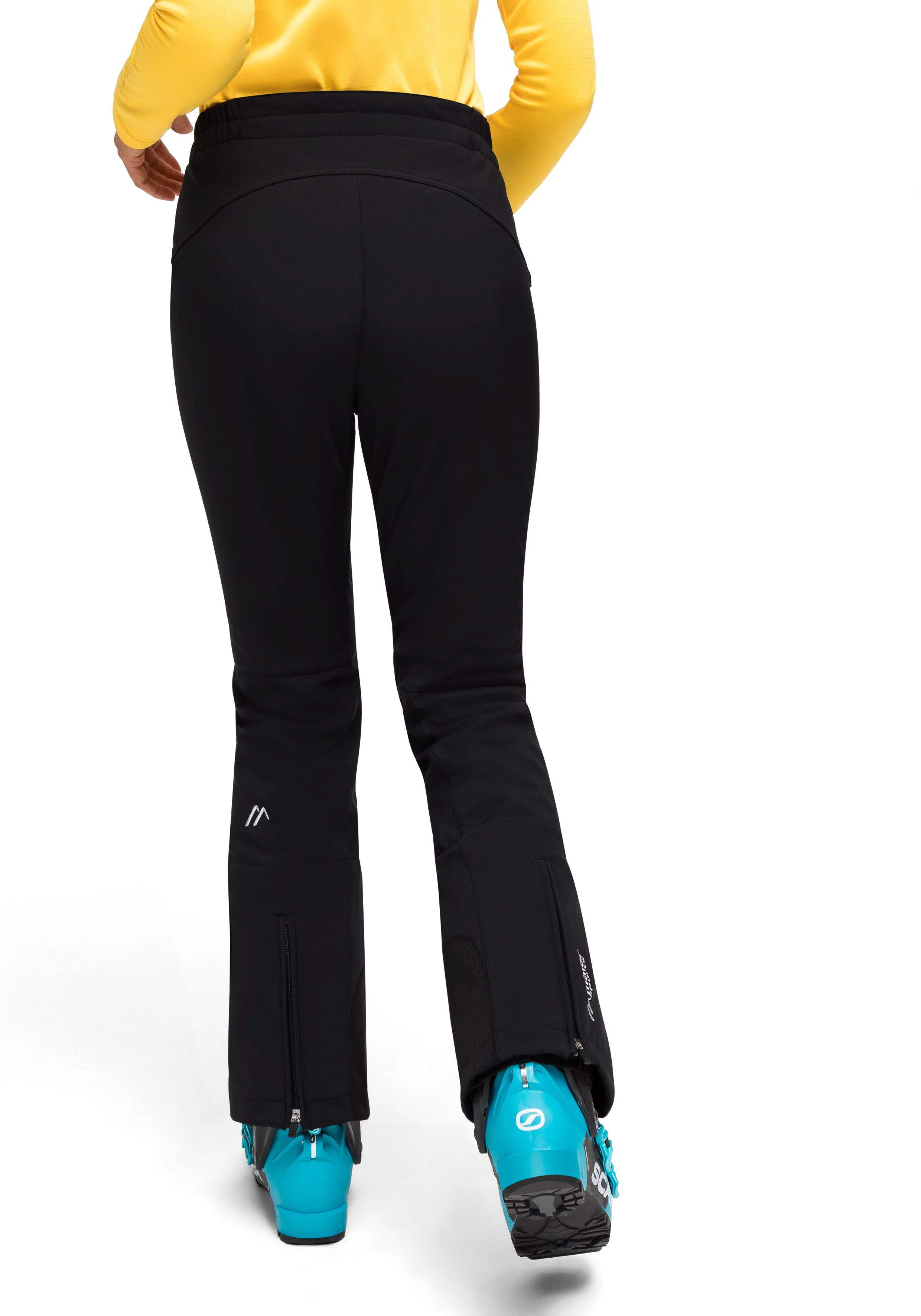 Maier Sports Skihose Marie Damen Softshell-Schneehose, atmungsaktiv und winddicht, Slim Fit