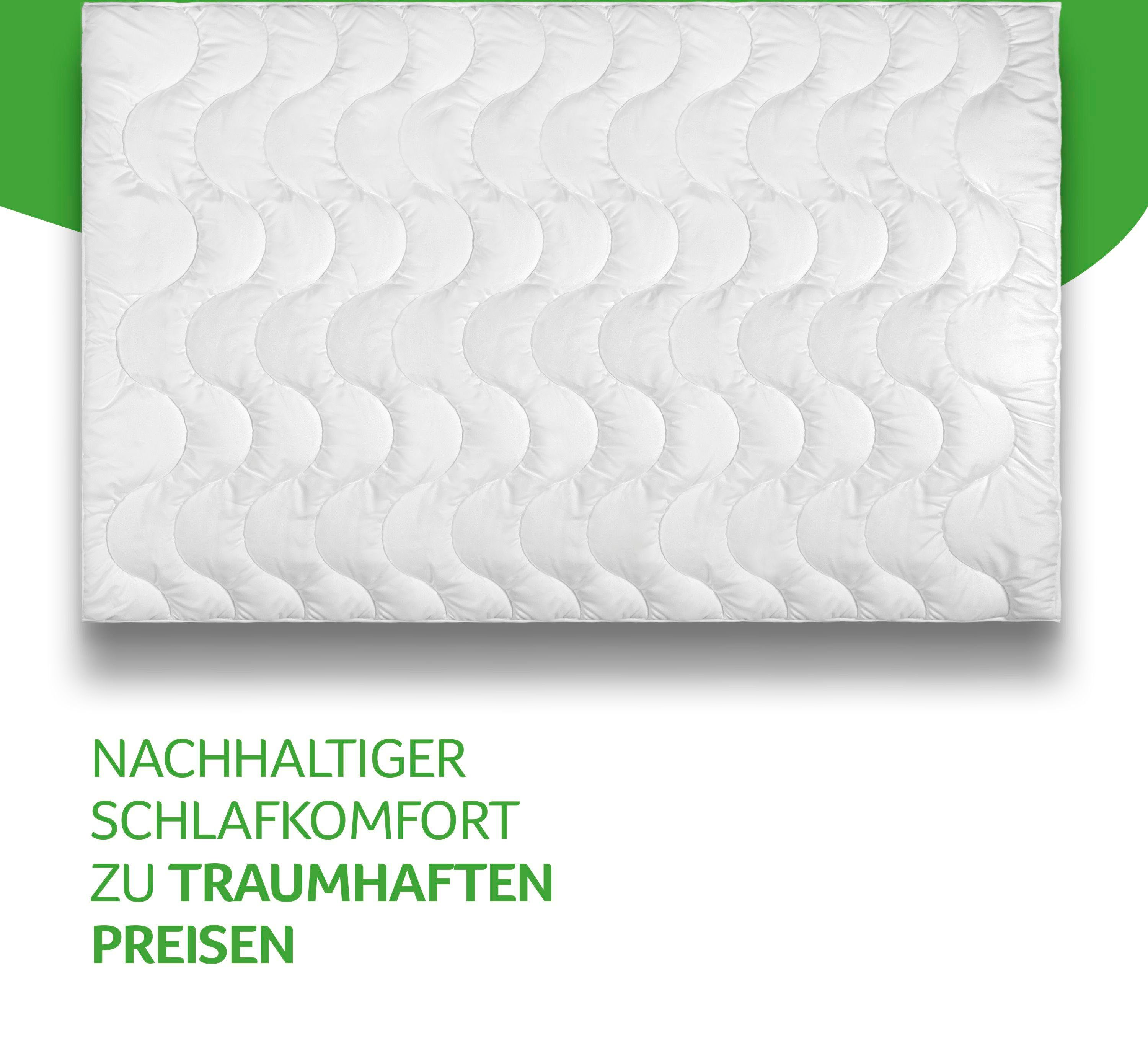 John Cotton Microfaserbettdecke Julia, Bettdecken für Sommer und Winter, Füllung: Polyester, Bezug: 100% Polyester, Bettdecke 135x200 cm, 155x220 cm, Made in Green, Decke