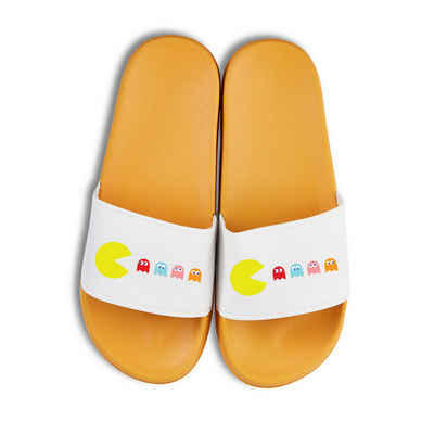 Youth Designz Pacman Unisex Badelatschen Flip Flops Badeschuh mit lustigen Logo für Damen und Herren