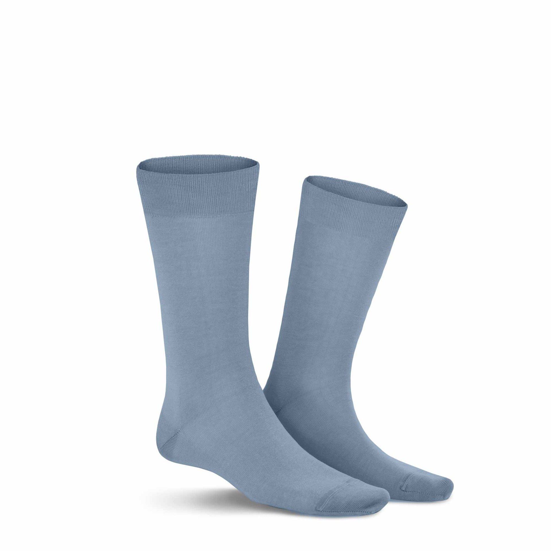 Feinste 8040 KUNERT Herren Passform (1-Paar) CLARK perfekte für Baumwoll-Socken Basicsocken eine Light-blue