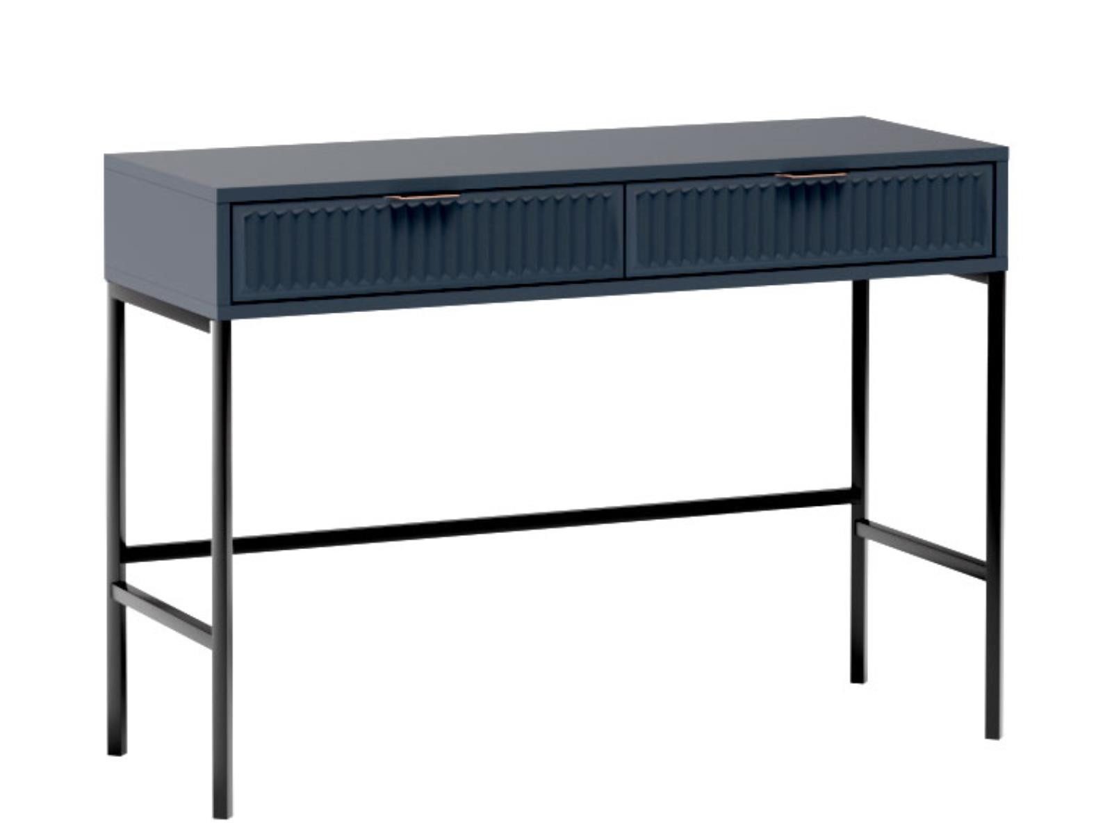 Compleo Schminktisch mit zwei Schubladen VIVAS, Schreibtisch mit Dekorative Lamellen, Breite 110 cm