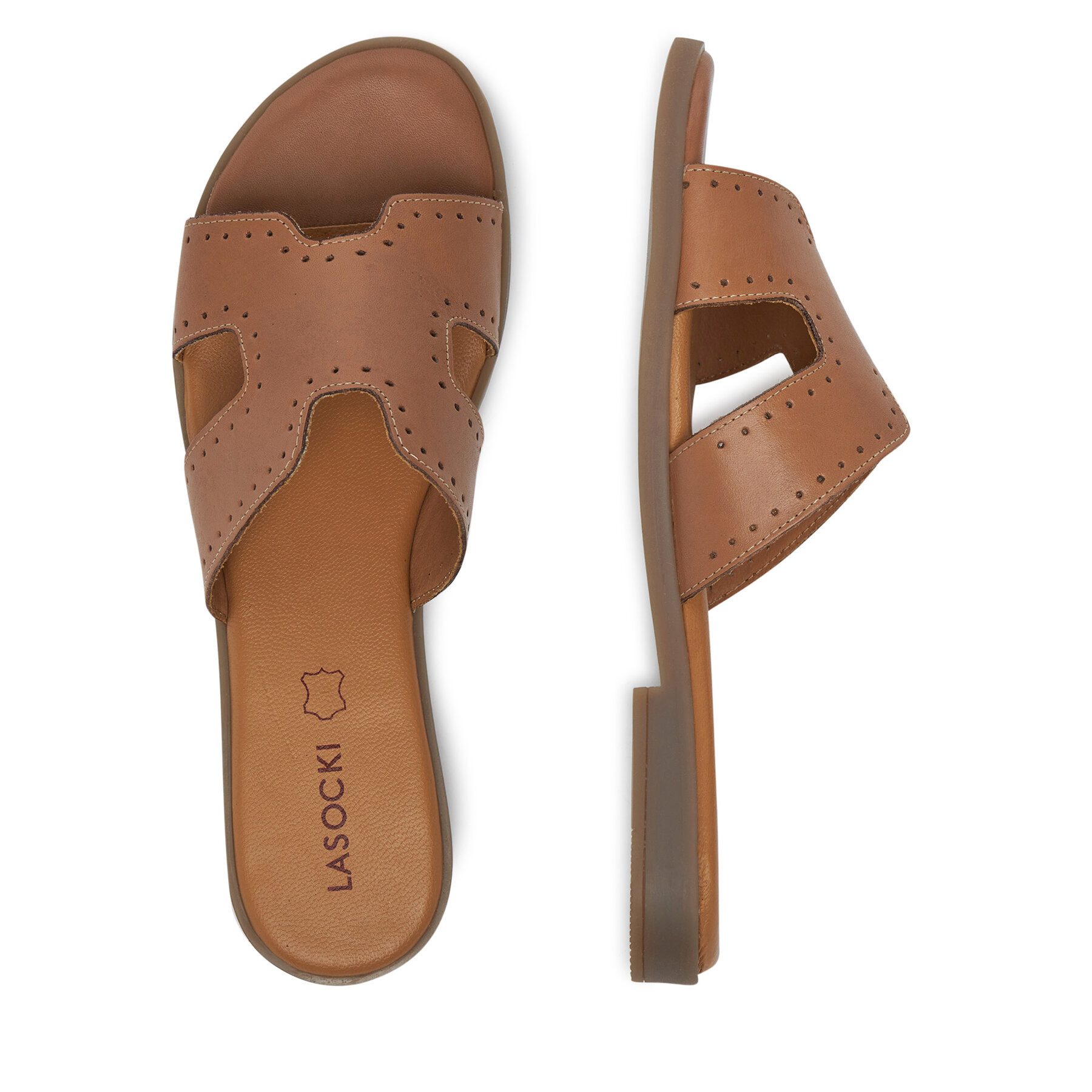 LASOCKI Lasocki Damen Flip-Flops Braun WI16-FOXI-74 Badepantolette