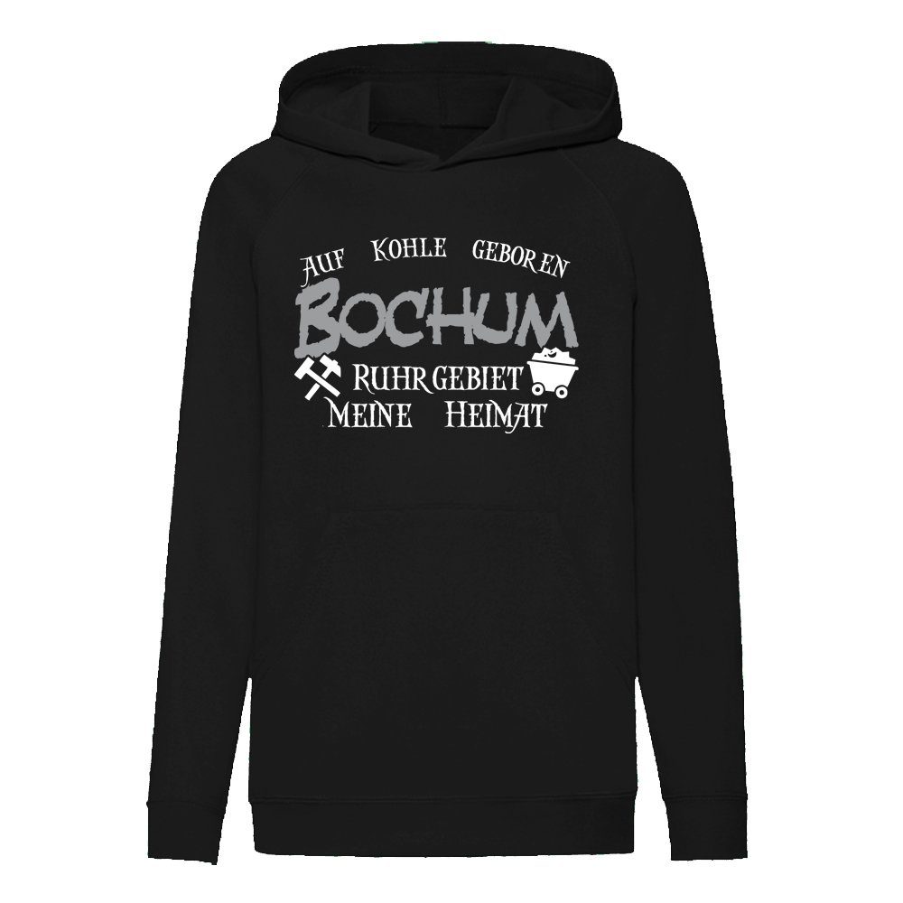 Ggraphics Hoodie Auf Kohle geboren BOCHUM Ruhrgebiet, meine Heimat