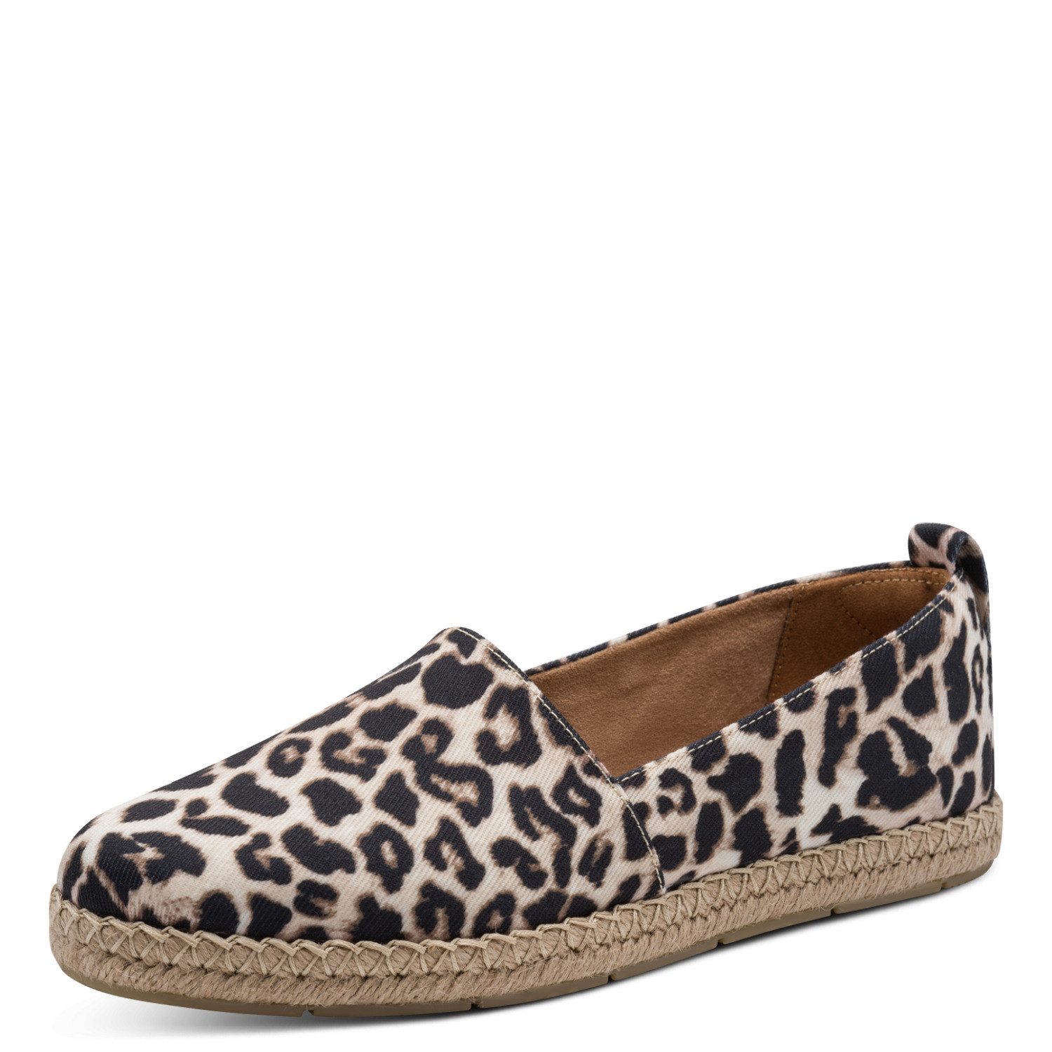 Tamaris Espadrille, Sommerschuh, Slipper, Schlupfschuh mit Juterahmen am Plateau