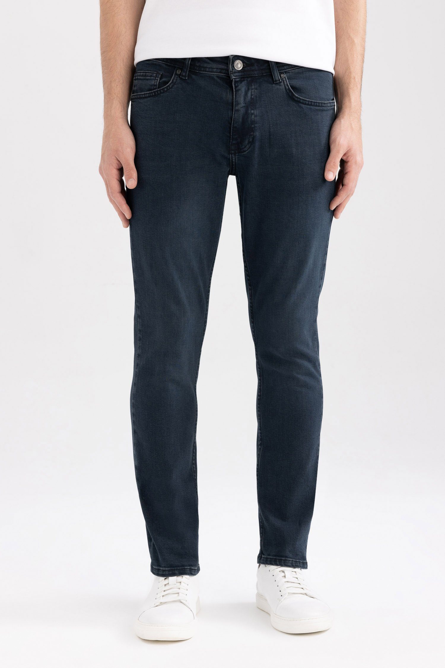 DeFacto Regular-fit-Jeans Herren Regular-fit-Jeans PEDRO-SLIM FIT DENIM | Straight-Fit Jeans