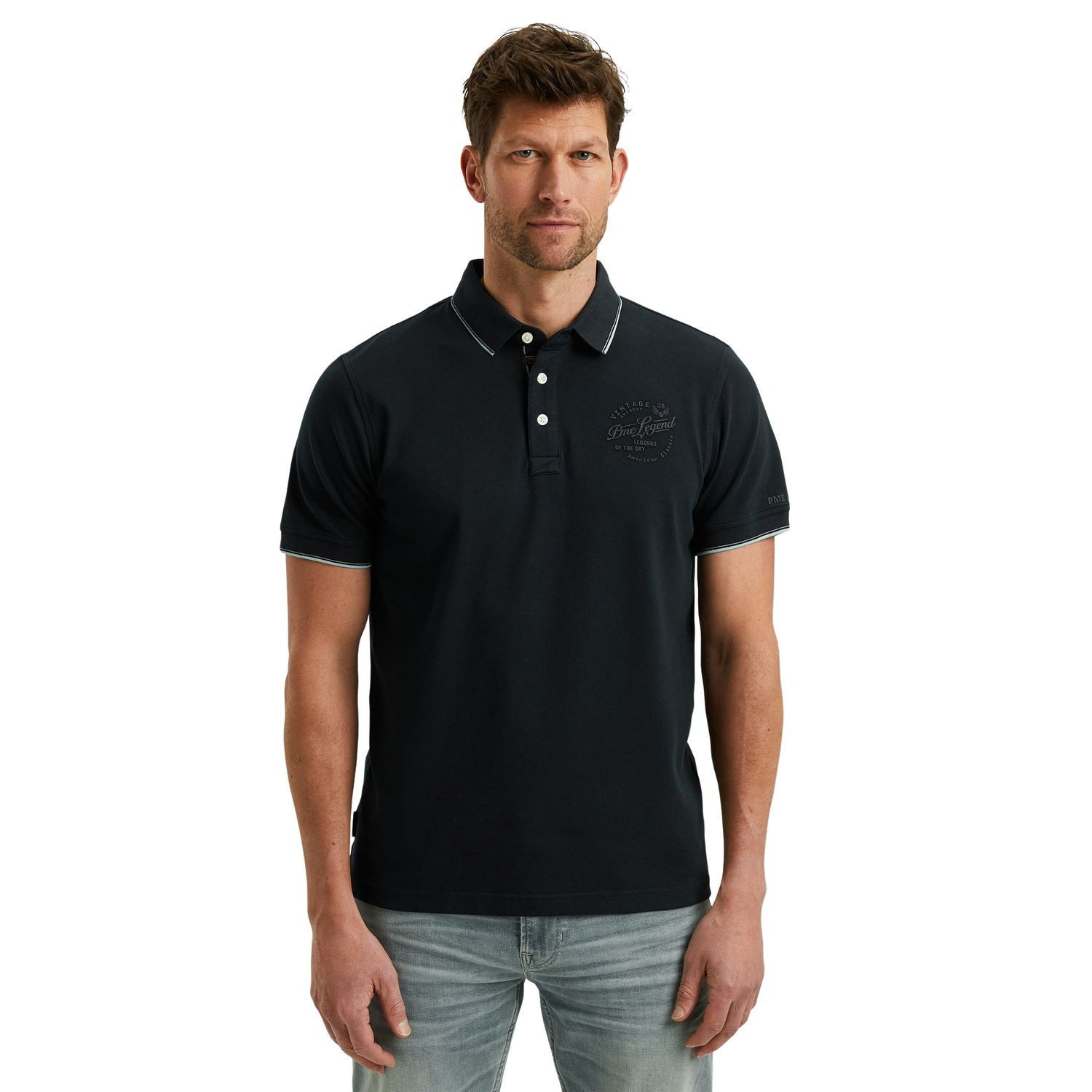 PME LEGEND Poloshirt SHORT SLEEVEe POLO STRETCH PIQUE (1-tlg) mit Stretch