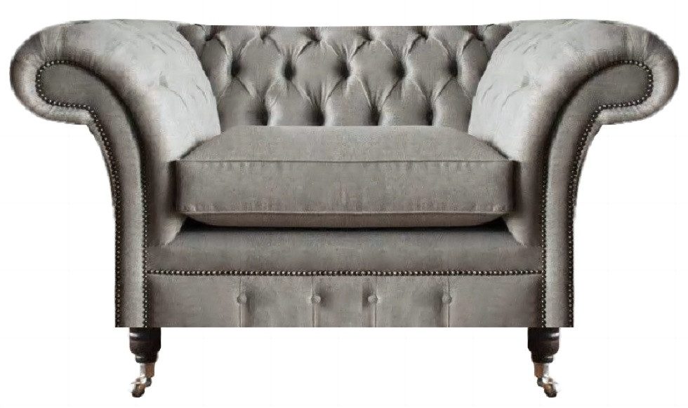 Xlmoebel Chesterfield-Sessel Moderner Chesterfield Einsitzer aus Textil in elegantem Design (Sessel), Hergestellt in Europa