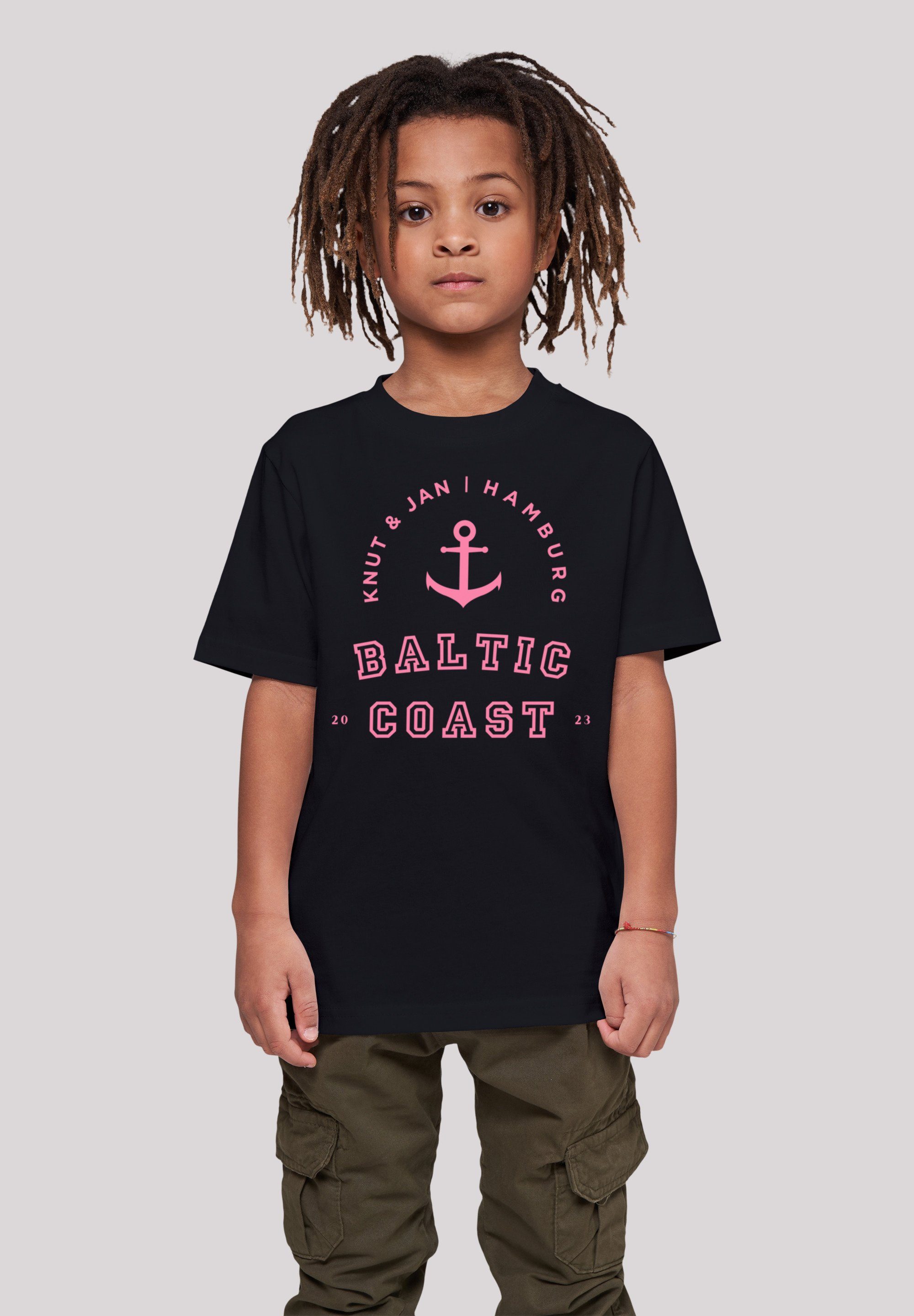 F4NT4STIC T-Shirt Baltic Coast Knut & Jan Hamburg Print schwarz