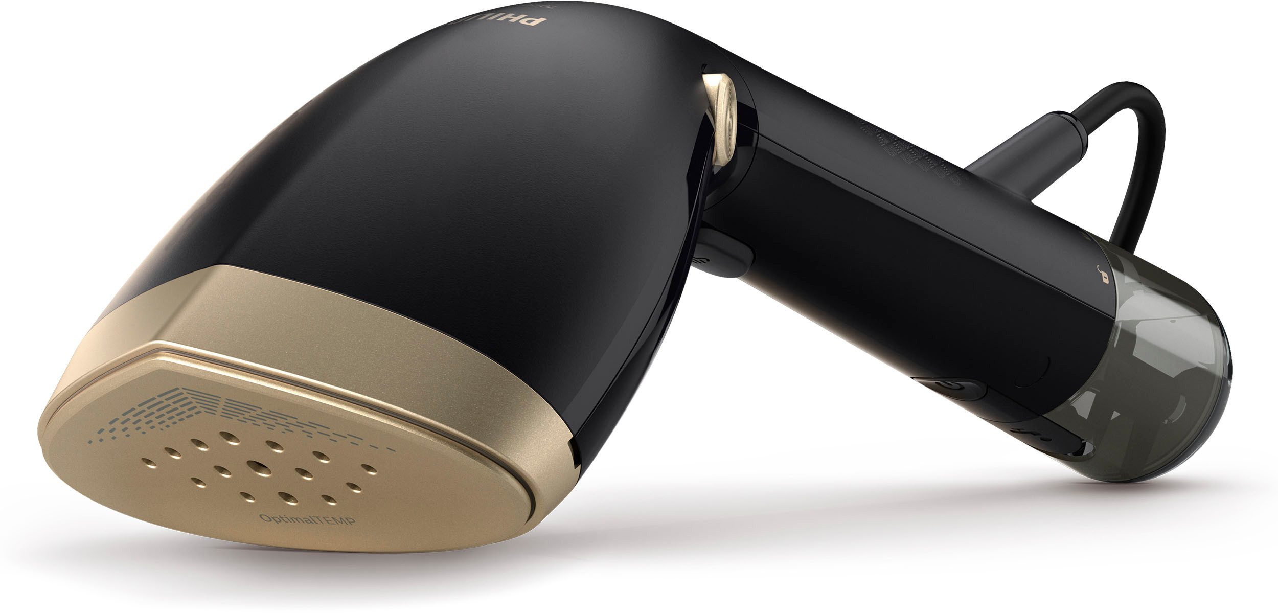 Philips Dampfbürste STH7060/80 "Performer", 100 ml und 200 ml Wassertank, Metallplatte, 1500 W, verstellbarer Kopf, Handschuh und Stylemat inkl.