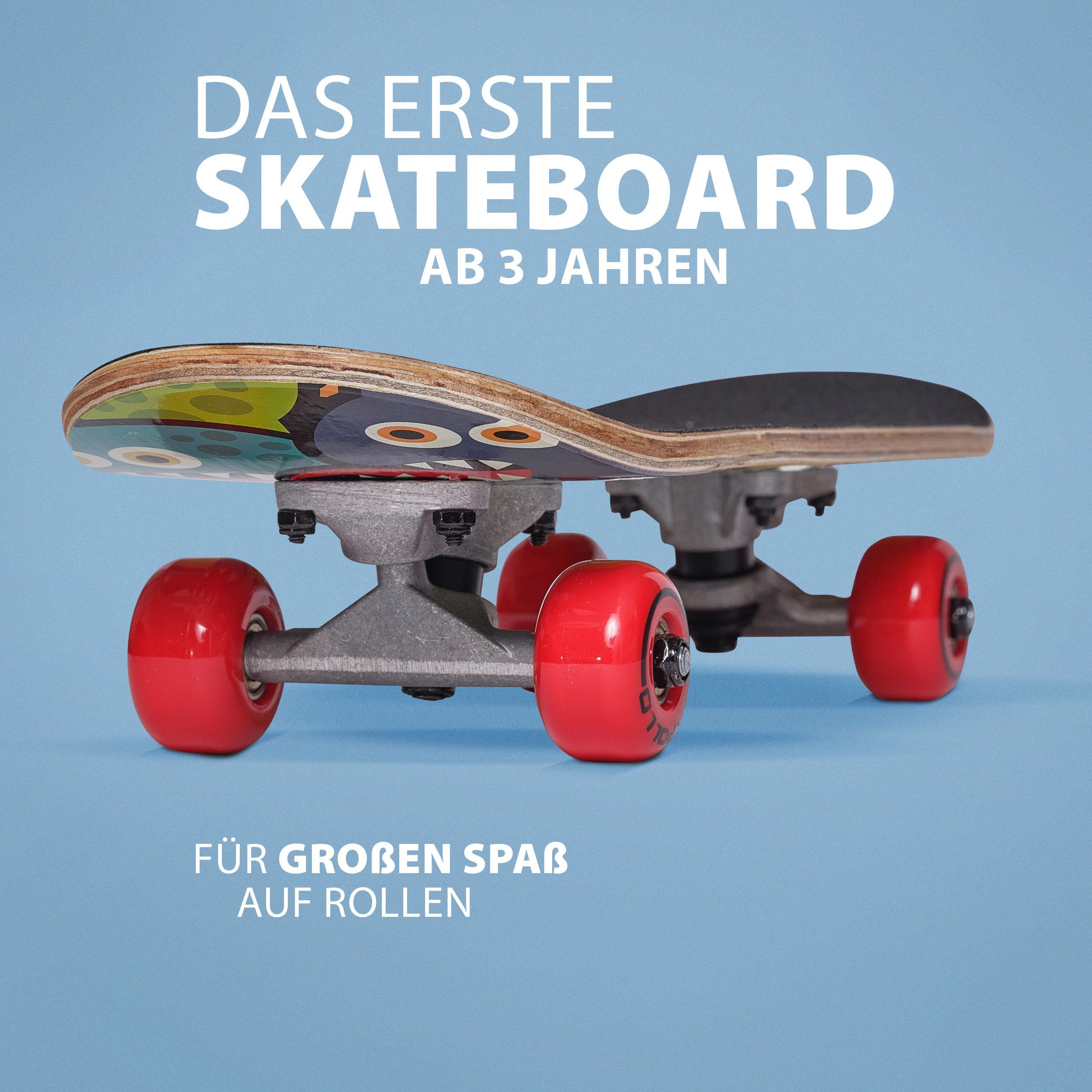 Apollo Skateboard Kinderskateboard 20" Kinder, Longboard, ABEC 3 und Aluminium Achsen – Bild 2 von 5