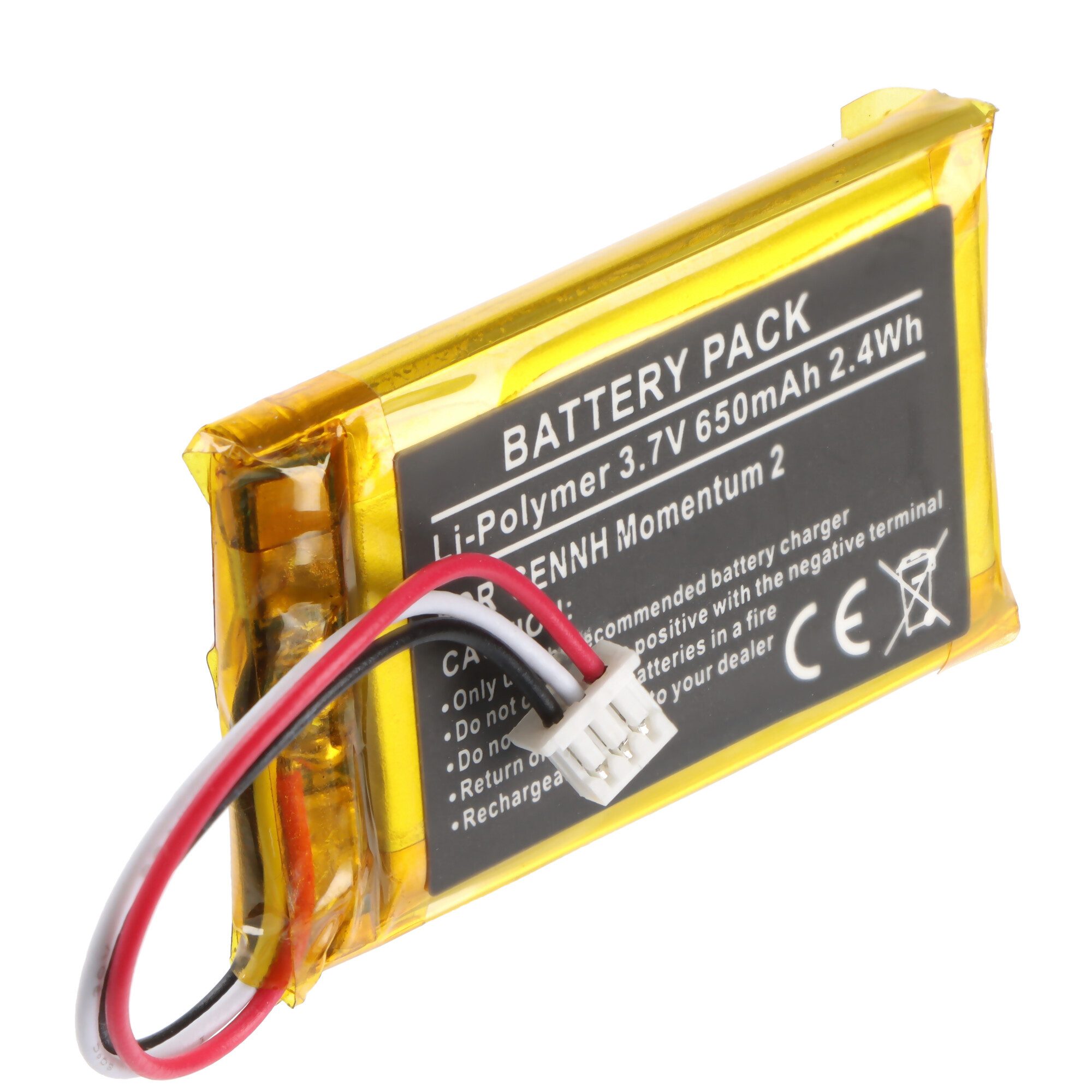 AccuCell AccuCell Akku passend für Sennheiser Momentum 2 – Li-Polymer, 3,7V, 6 Akku 650 mAh (3,7 V)