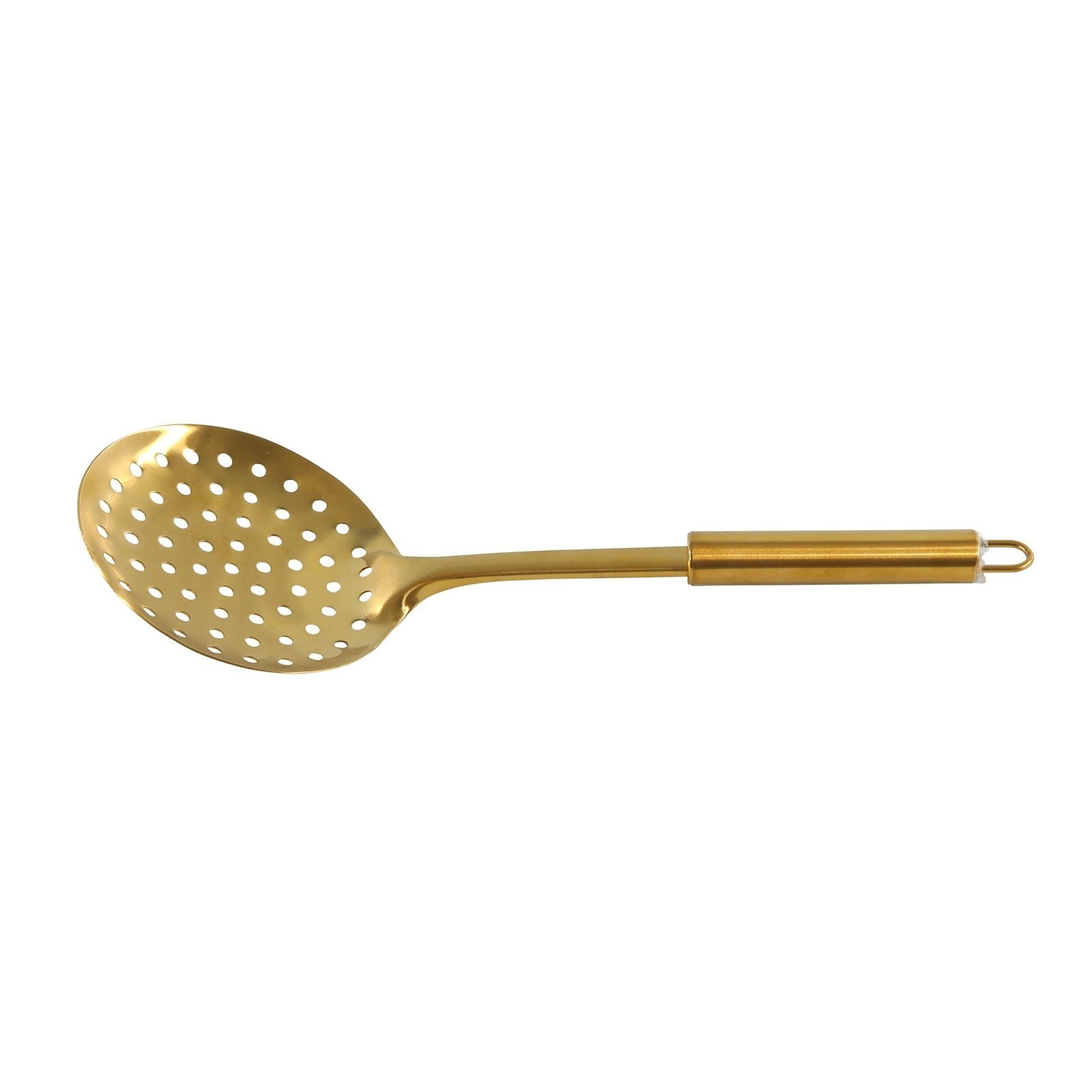 Neuetischkultur Schaumlöffel Sieblöffel Schaumlöffel 32 cm gold, Kochlöffel mit Öse zum Aufhängen
