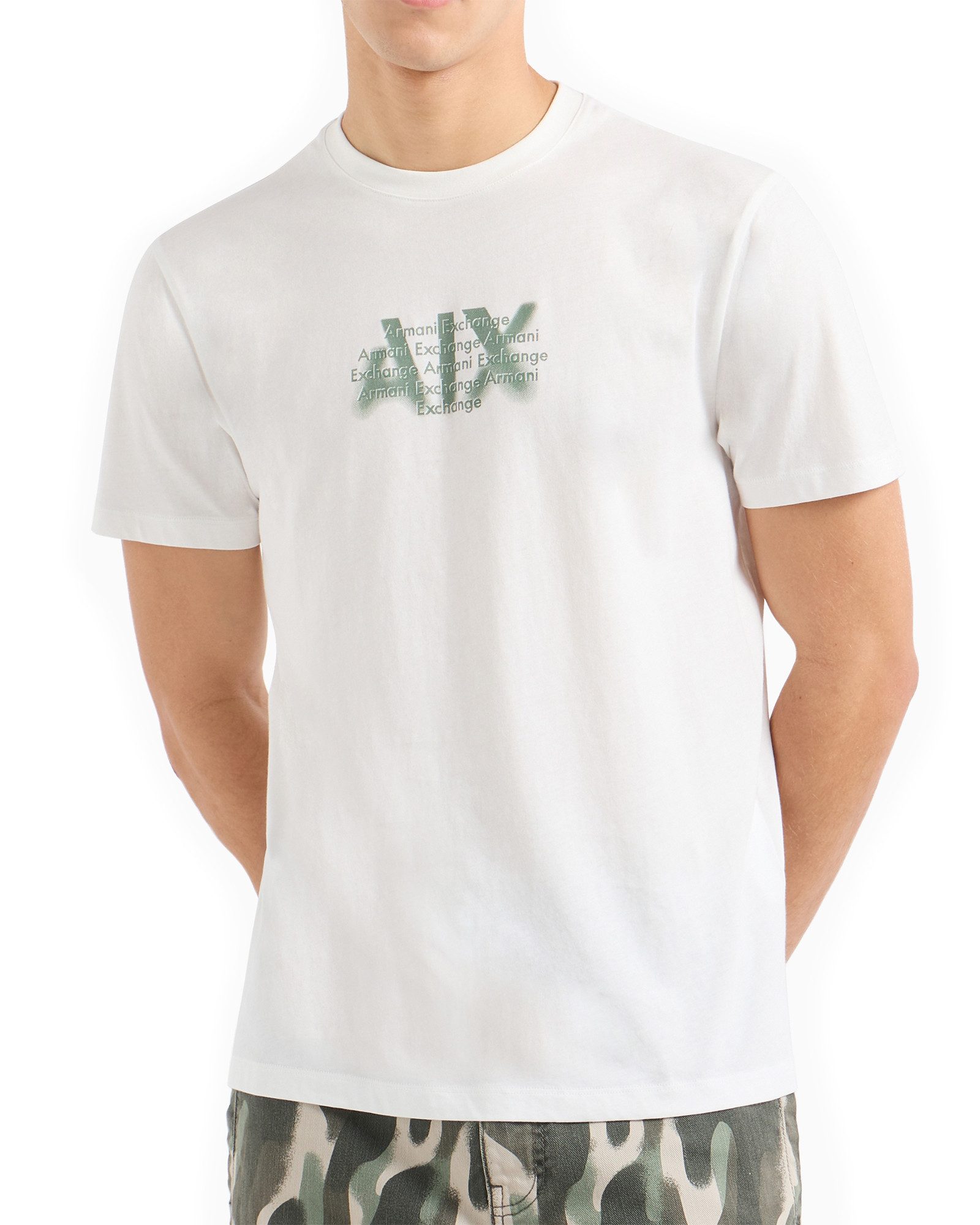 ARMANI EXCHANGE Rundhalsshirt Regular Fit Logo günstig online kaufen