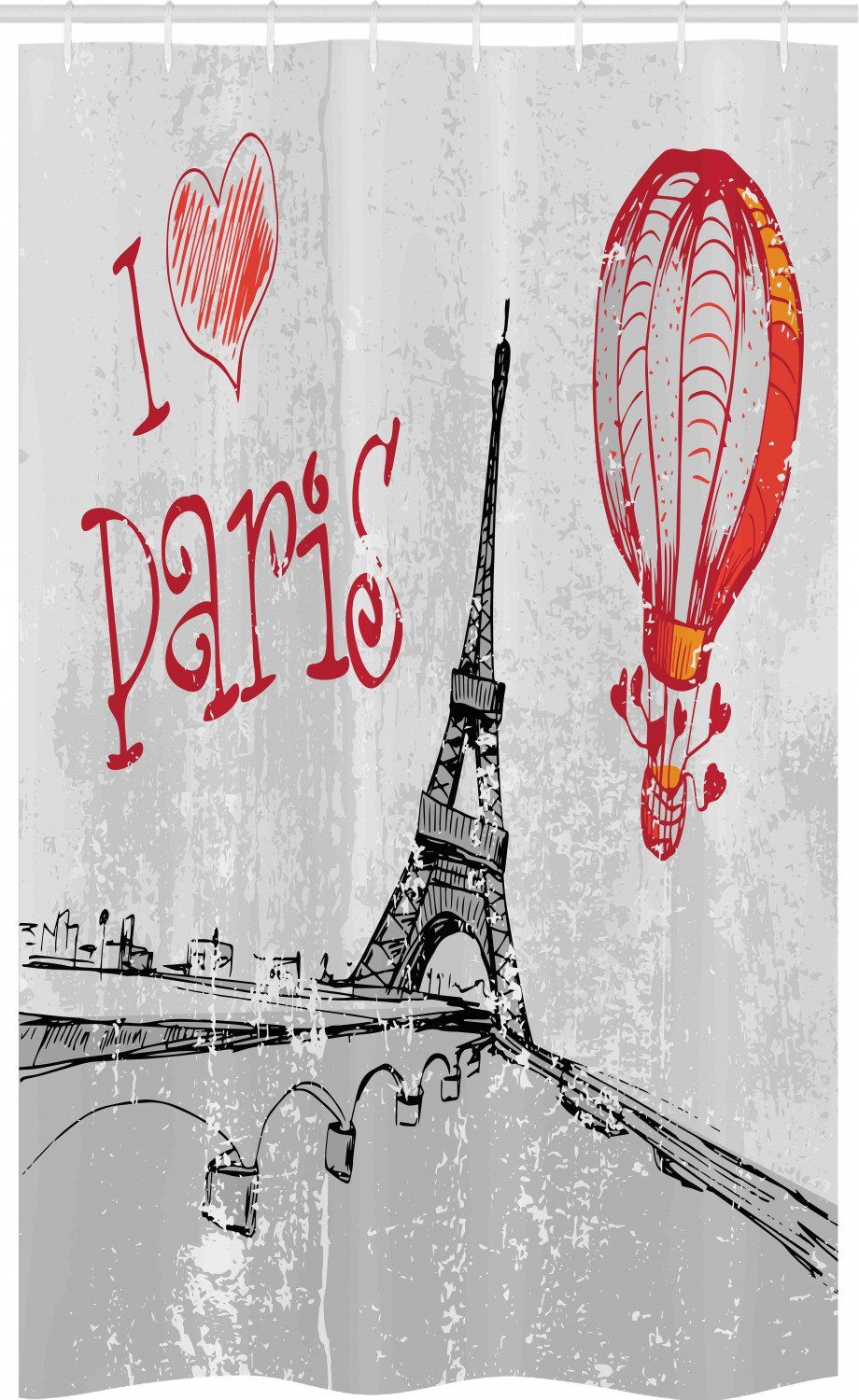 Abakuhaus Duschvorhang »Badezimmer Deko Set aus Stoff mit Haken« Breite