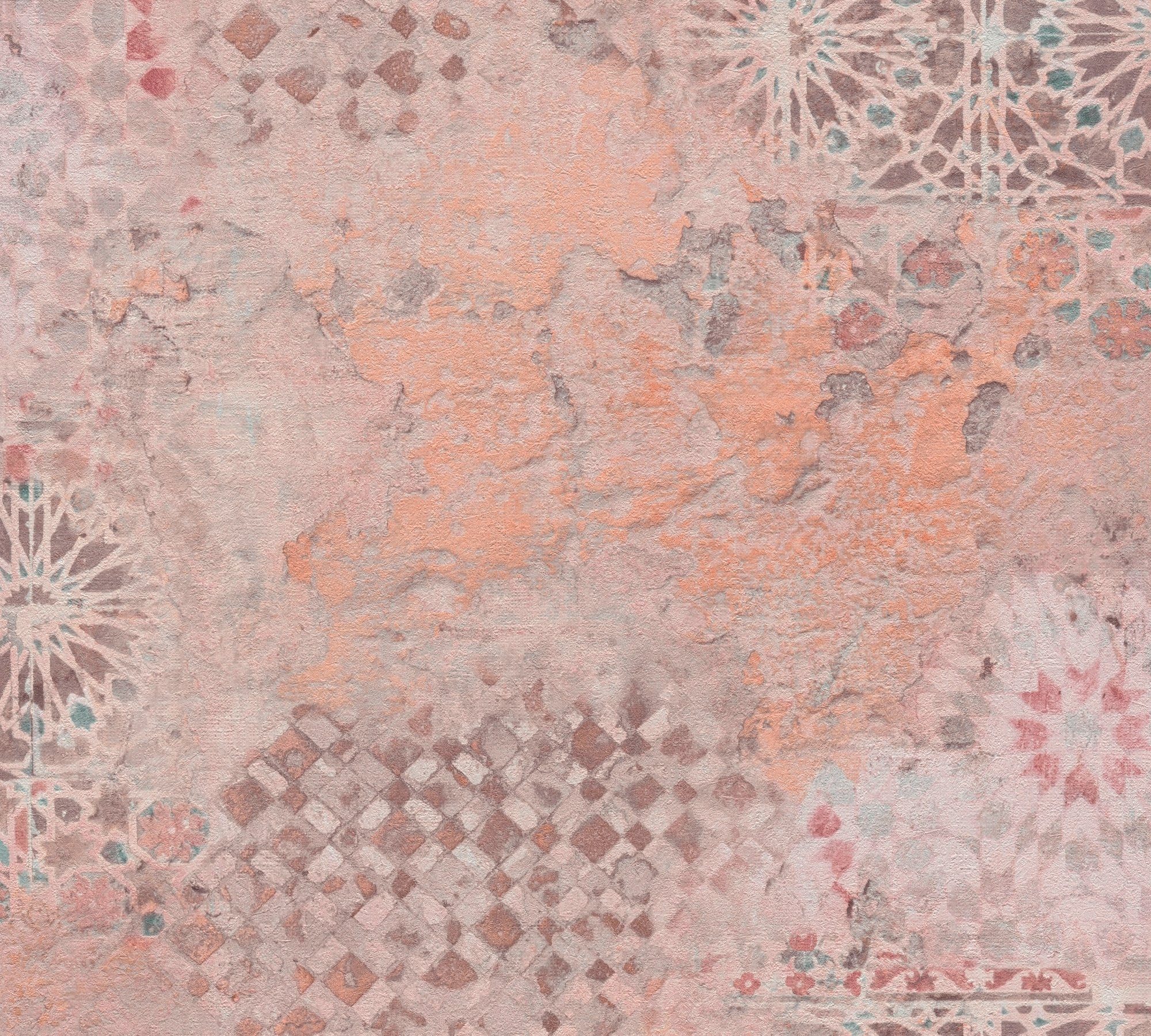 Bricoflor Vintage Tapete Orientalisch Mosaik Vliestapete Spanisch Creme Wei günstig online kaufen