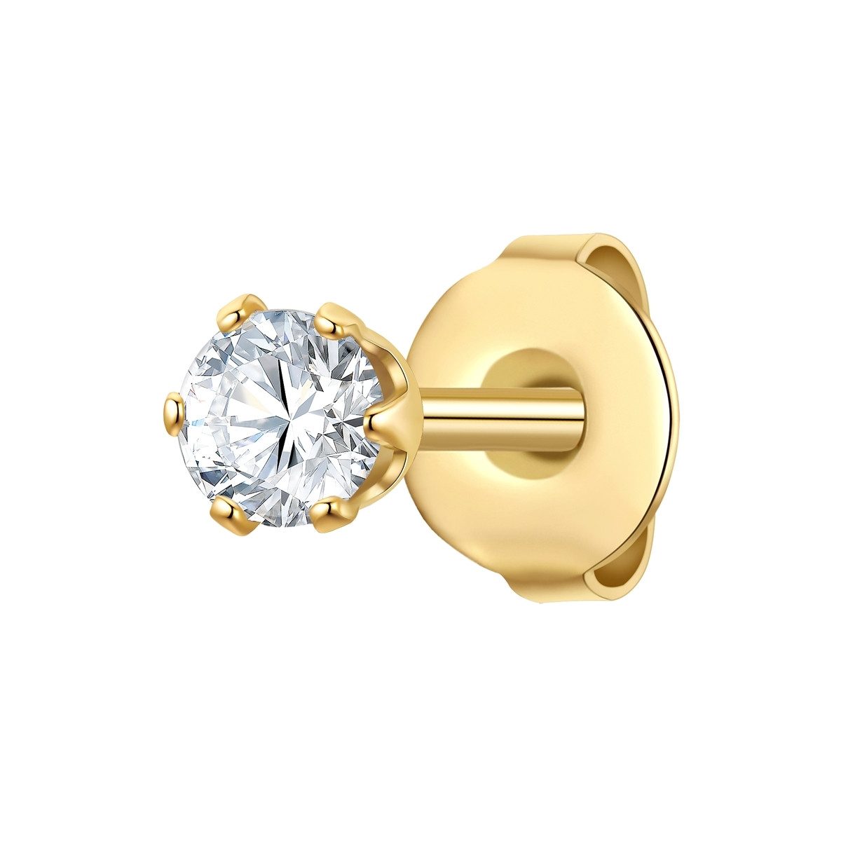 Single-Ohrstecker gelbgold