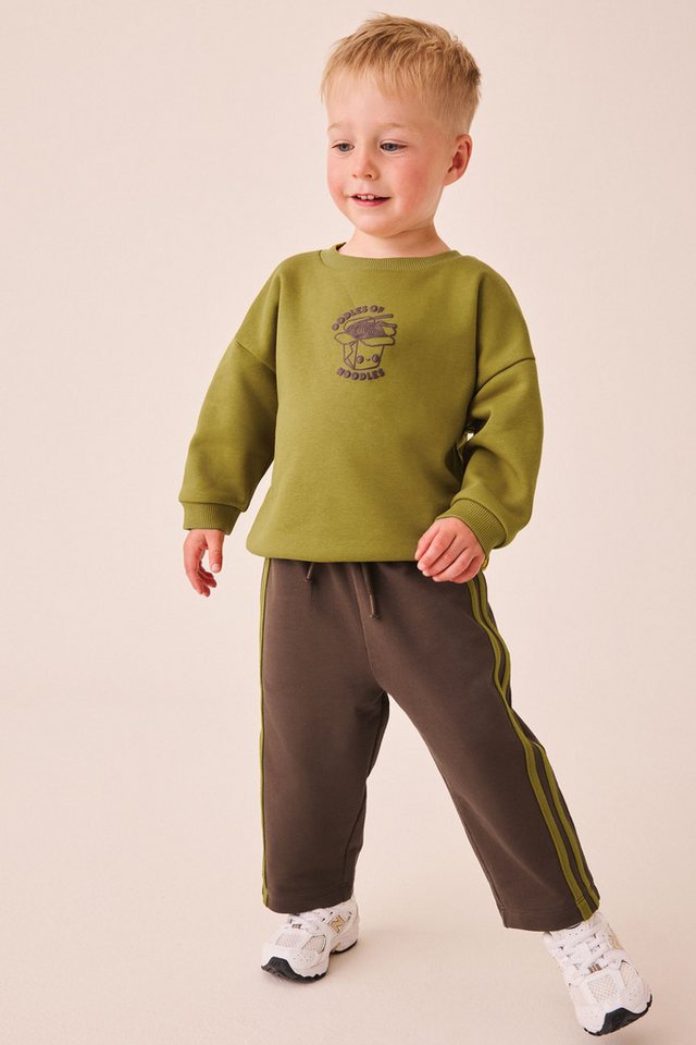 Next Sweatanzug Rundhals-Sweatshirt mit Print und Jogginghose (2-tlg)