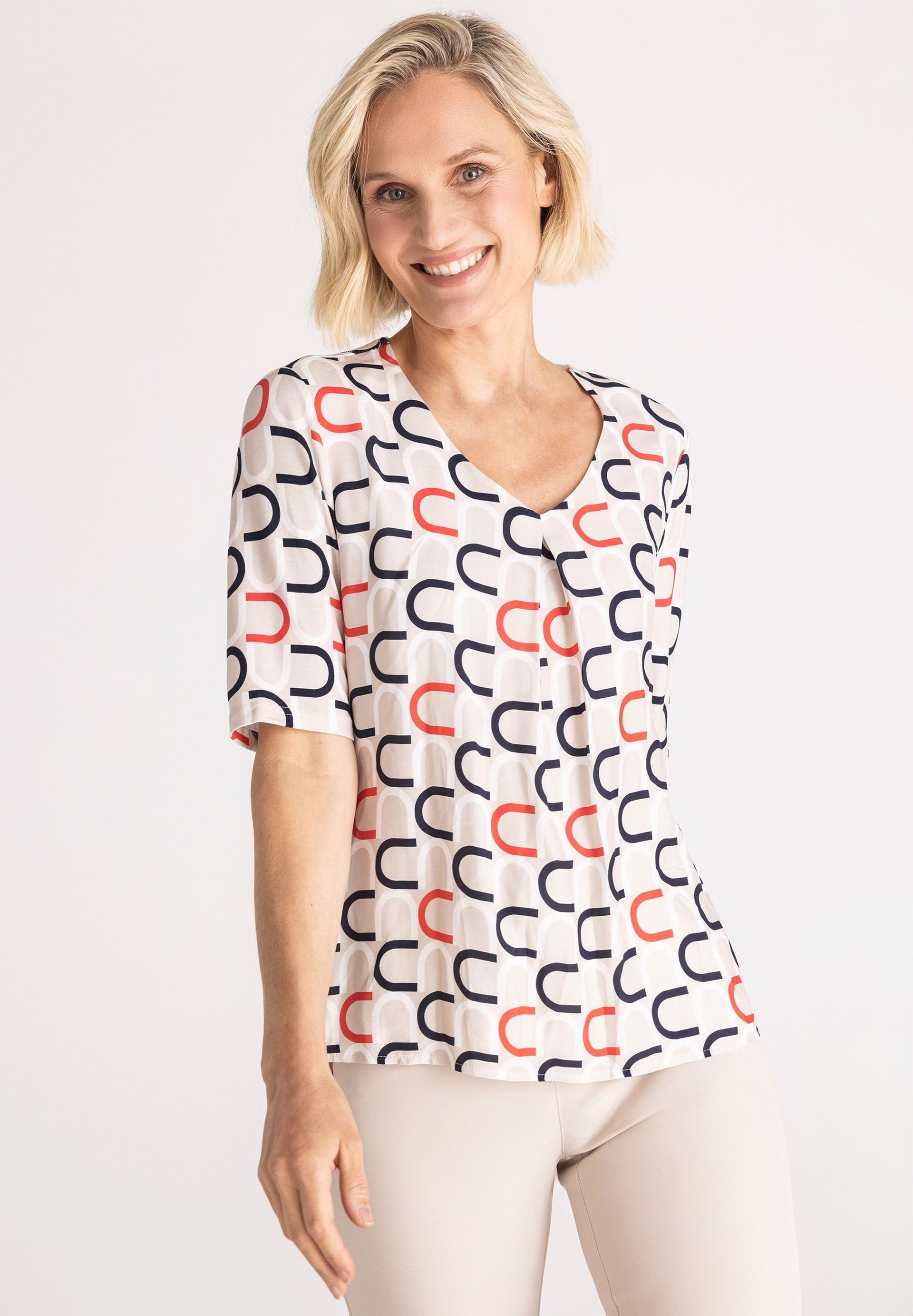 FRANK WALDER Blusenshirt mit Retro-Charme günstig online kaufen