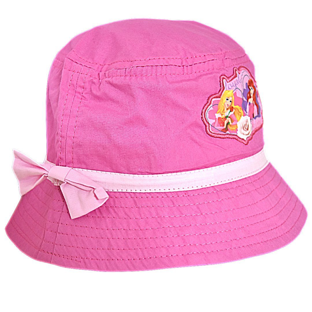 Disney Princess Fischerhut Ariel & Bucket Größe Aurora Mädchen 52-54 Pink cm Hut