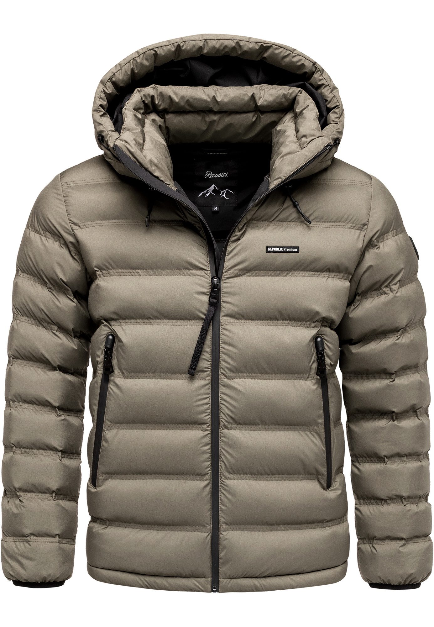 REPUBLIX Winterjacke BRAXTON Herren Gefütterte Winter Jacke für Männer mit Kapuze