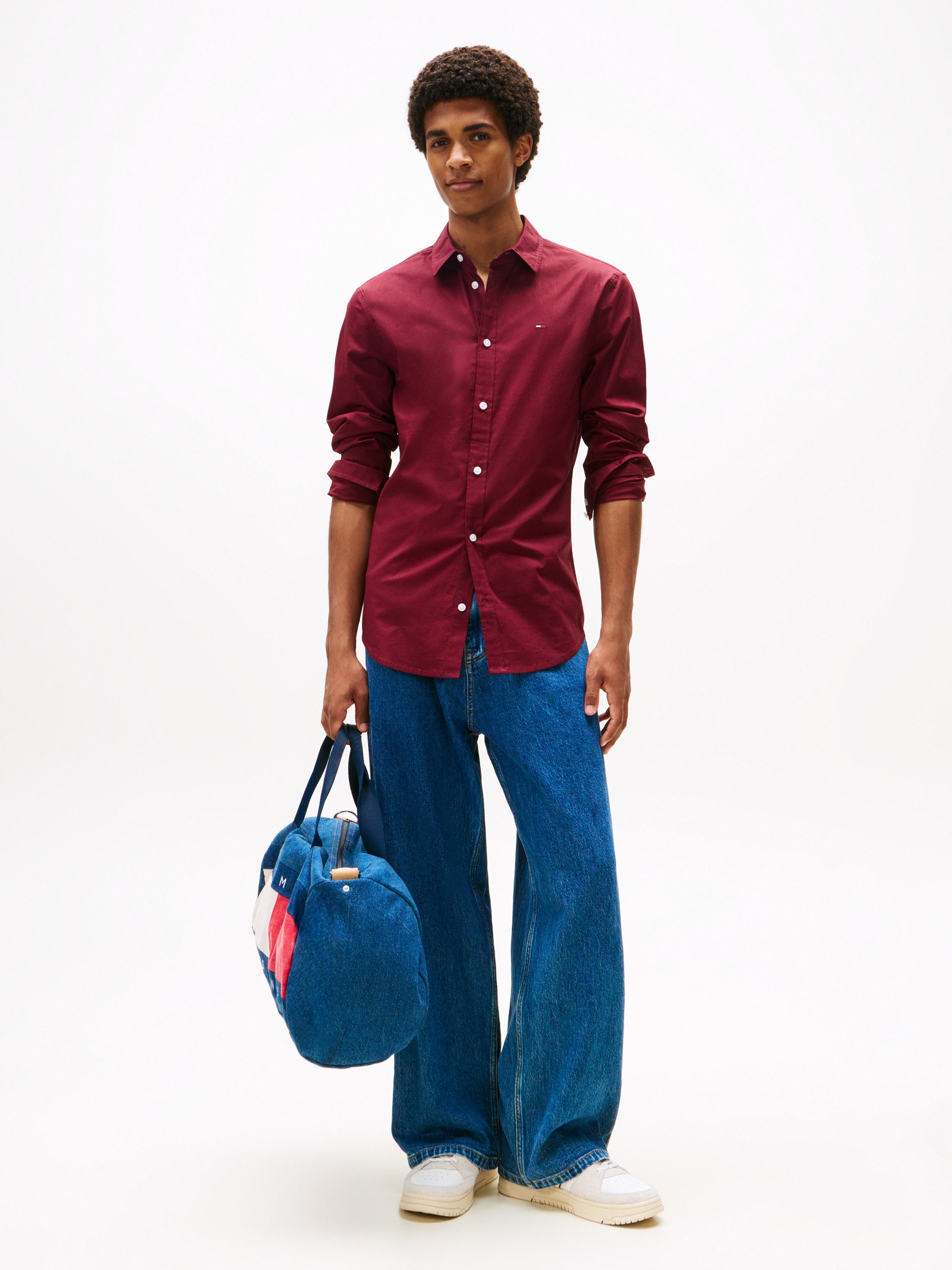 Tommy Jeans Langarmhemd Sabim Stretch Hemd Shirt Stretch Hemd, Premium, Slim Fit, mit Elasthan