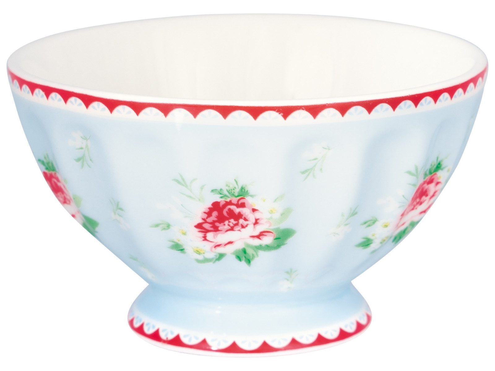 Greengate Dessertschale Alivia French Bowl medium pale blue 10cm, Steingut, (Dessertschalen)