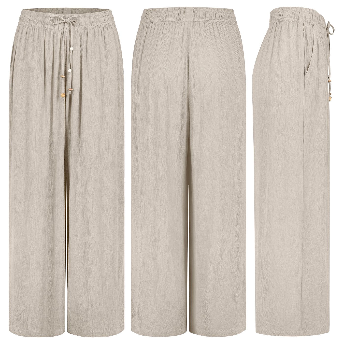 Eight2Nine Chinos Damen Luftige Sommerhose Freizeit Weit geschnitten Stoffh günstig online kaufen