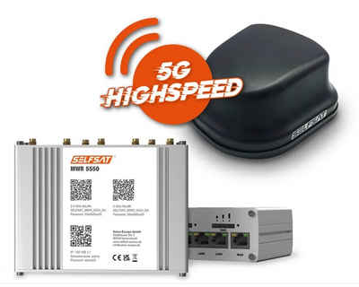 Selfsat MWR 5550 Mobilfunkantenne (4G / LTE / 5G & WLAN Internet Router bis 3,3 Gbps)