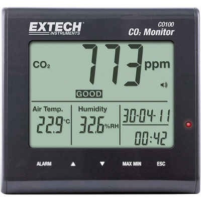 Extech Extech CO100 Kohlendioxid-Messgerät 0 - 9999 ppm Gasmelder