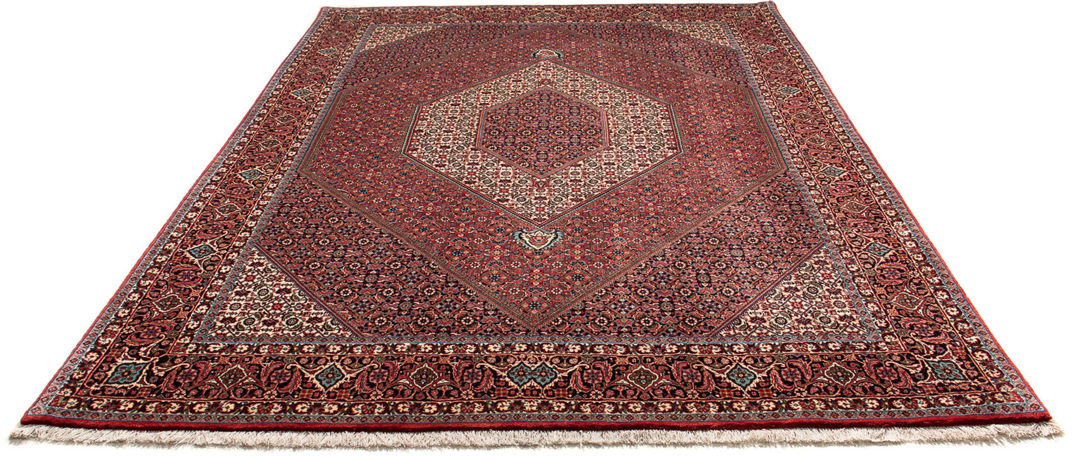 Orientteppich Perser - Bidjar - 288 x 207 cm - hellrot, morgenland, rechteckig, Höhe: 15 mm, Wohnzimmer, Handgeknüpft, Einzelstück mit Zertifikat