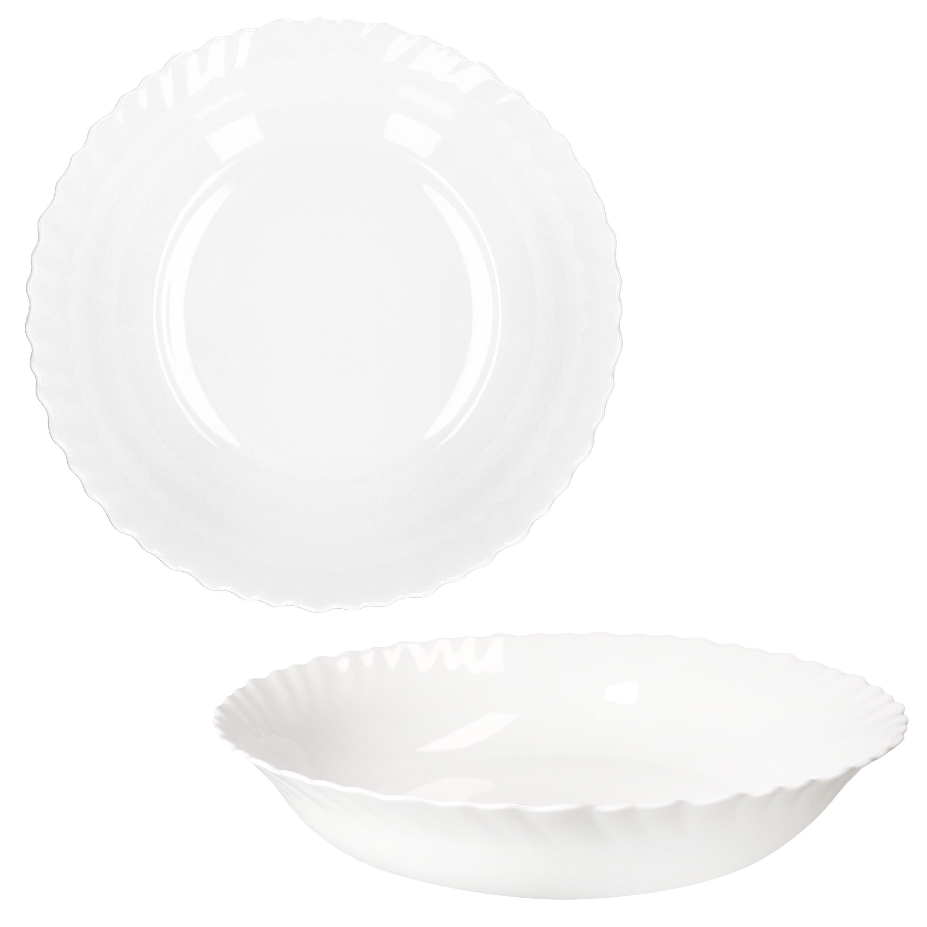 MamboCat Rührschüssel 2x Servierschale Arkona Ø28cm Opalglas weiß Salat-Schüssel, Glas – Bild 2 von 5