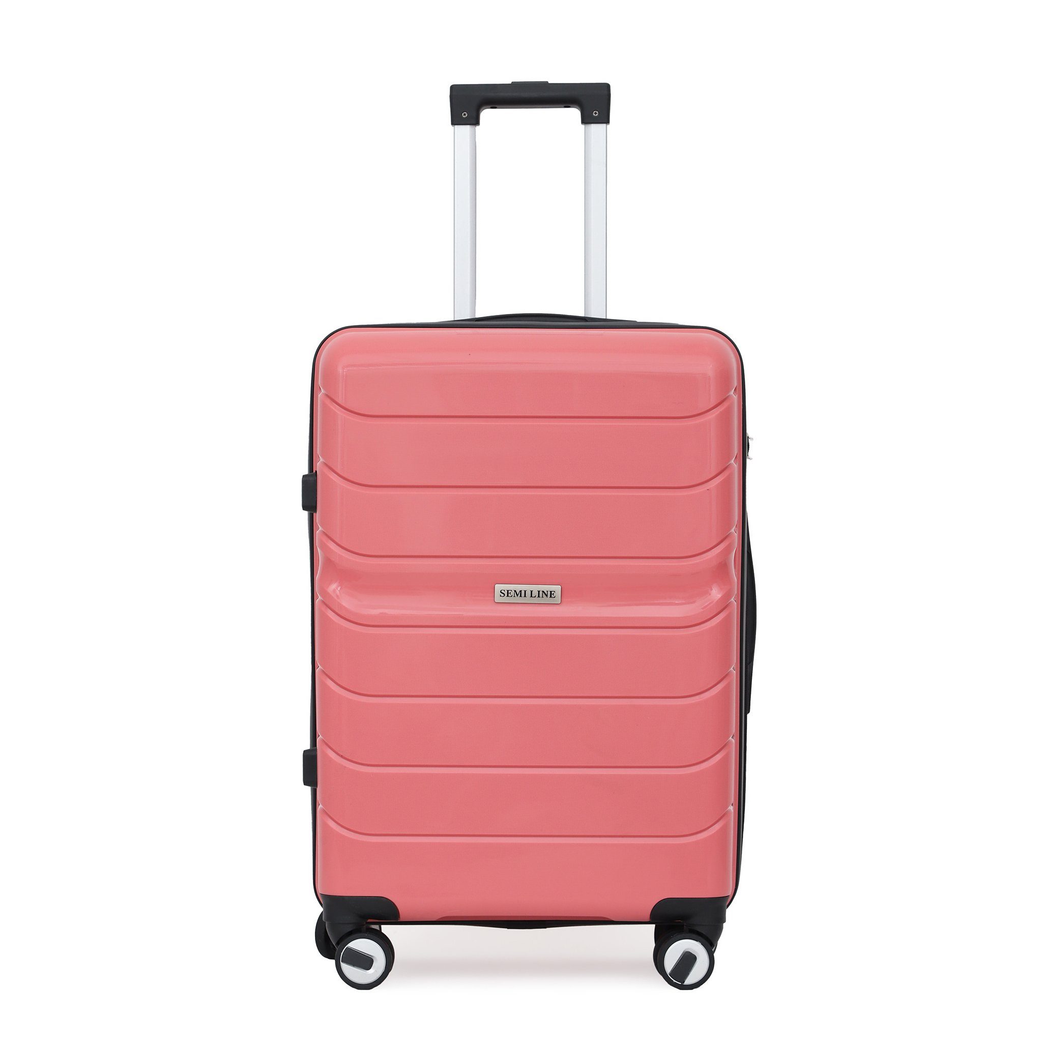 Semiline Koffer, Eleganter Koffer zu einem attraktiven Preis, Der Koffer  ist mit vier Rädern ausgestattet, die eine komfortable Reise bieten.