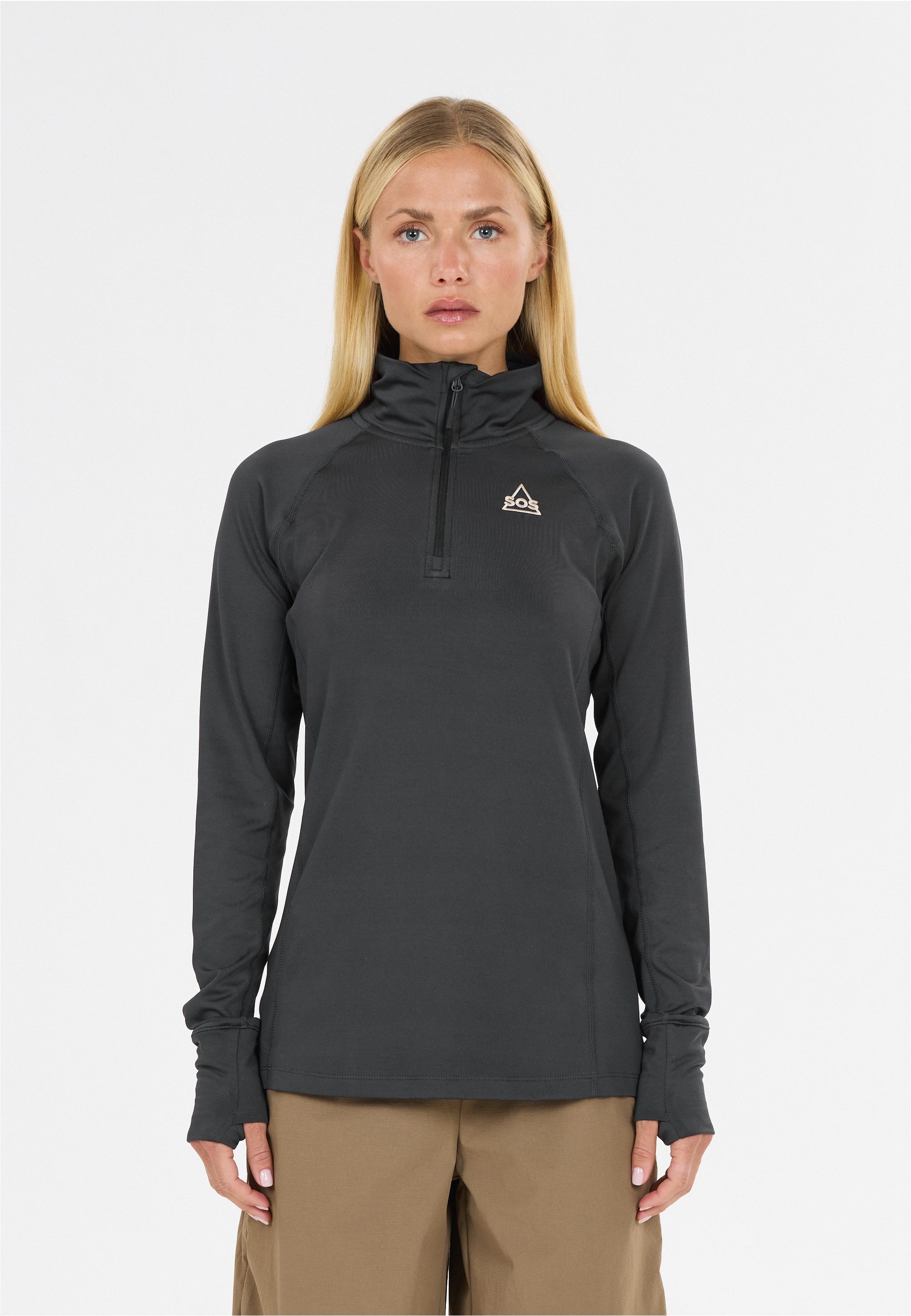 SOS Fleeceshirt Jasna mit praktischem Half-Zip