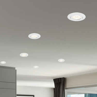 etc-shop LED Einbaustrahler, Leuchtmittel inklusive, Einbaustrahler Deckenlampe Einbaulampe LED Wohnzimmerlampe 6er Set