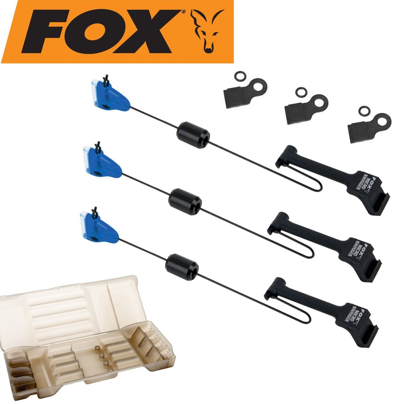 Hängebissanzeiger FOX Micro Swinger 3er Set blau