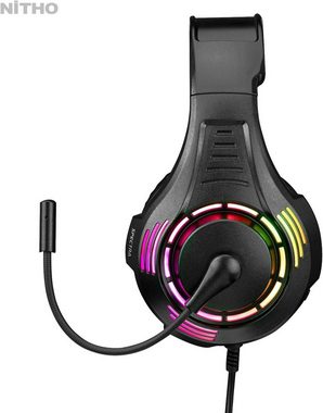 NITHO SND-RADR-K Gaming-Headset (Hochleistungs-Magnettreiber für beeindruckenden Sound und verlustfreie Klangqualität., Vielseitiges Gaming-Headset: Dein Weg zu grenzenlosem Gaming-Vergnügen)