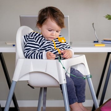 Coonoor Schnullerbefestigung Babyspielzeug Schnullerkette Silikon Spielzeug Sicherheitsgurt, (2-tlg), Silikon in Lebensmittelqualität