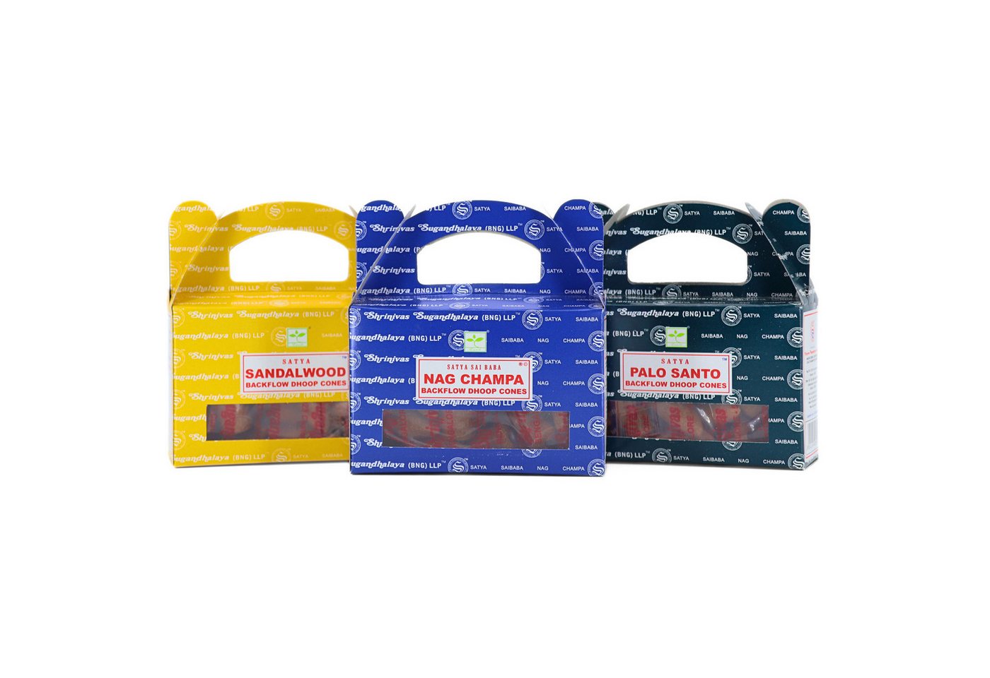 Satya Incense Räucherkegel 24x Rückfluss Räucherkegel für den Wasserfall Effekt, Made in India, Rückfluss Räucherkegel Meditation Satya