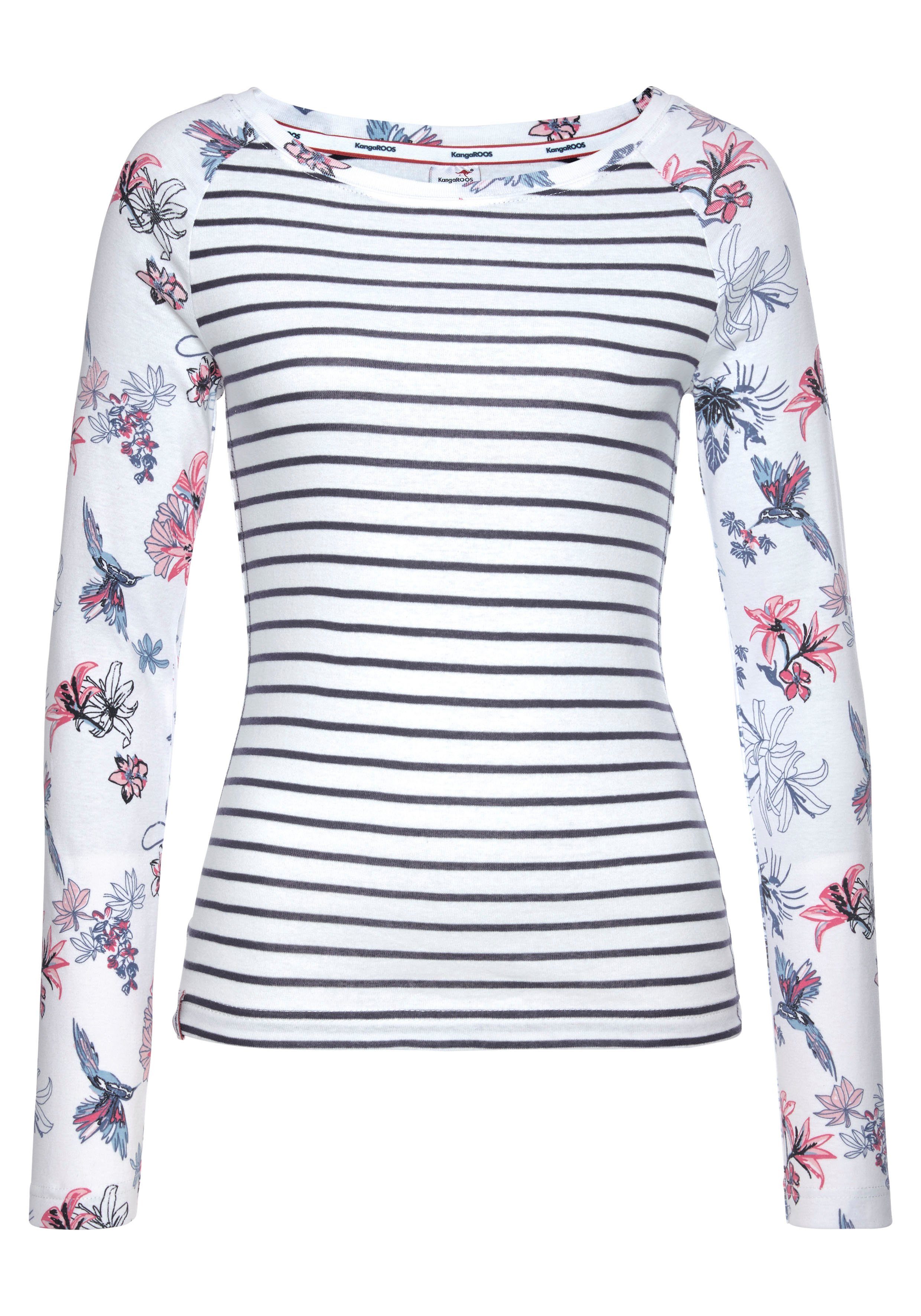 KangaROOS Langarmshirt Langarm, sehr figurbetont, aus Baumwolle. Reduzierter Preis € 20,99. Unverbindliche Preisempfehlung € 34,99, (€ 20,99 pro 1 Stk)