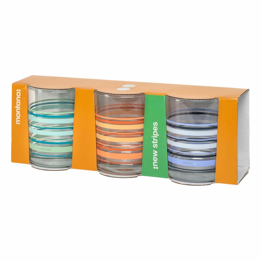 montana-Glas Becher :new stripes 3er Set, 240 ml, 3-tlg., Kalk-Natron-Glas – Bild 4 von 4