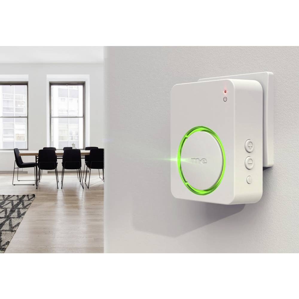 m-e Smart Home Türklingel Bell-521 RX Mobiler Funk-Türglocken-Empfänger mit Leuchtring 41401