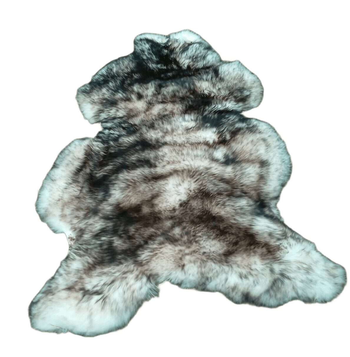 Provellus Fellteppich Öko Schaffell XXXL – Dunkel geflammt Naturfell ca. 140×85 cm