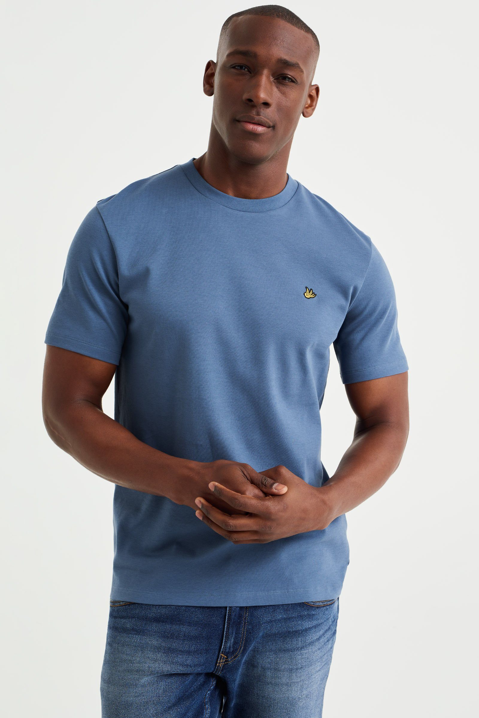 Graublau (1-tlg) Fashion T-Shirt WE