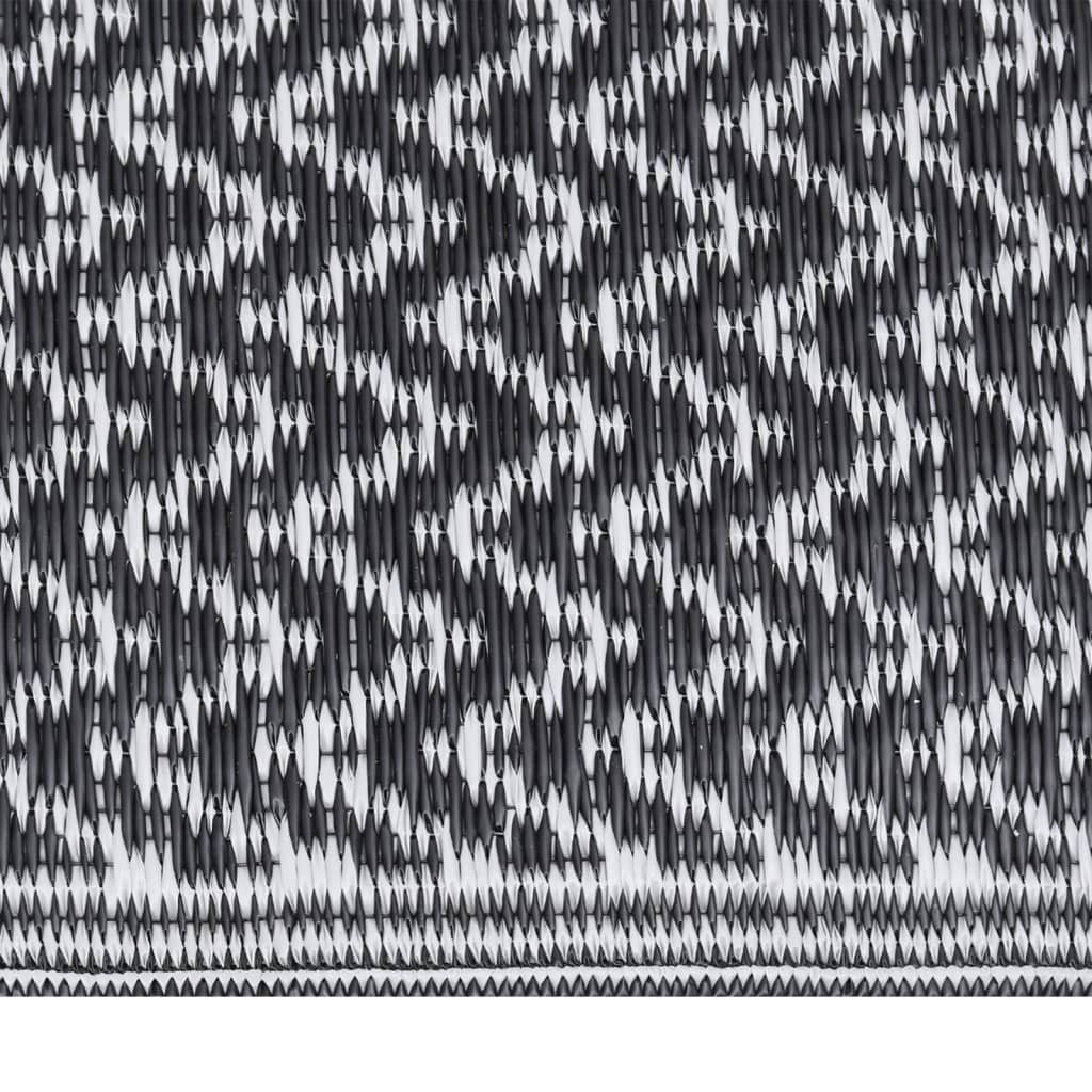 vidaXL Outdoorteppich 140 x 200 cm Teppich Terrasse Camping Outdoor draußen Vorzelt Schwarz, Höhe: 200 mm