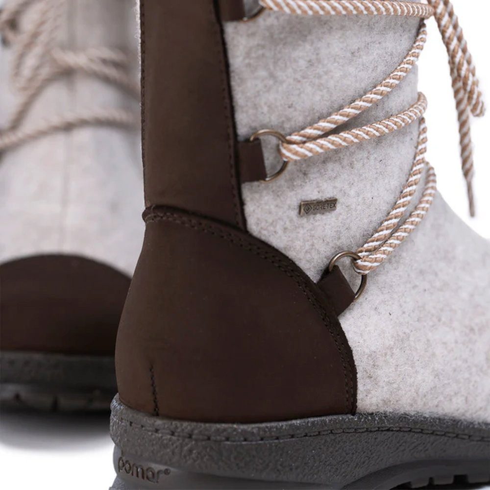 Pomar Koli GTX (Filzstiefel, wasserdicht, breit, extrem warm) hellgrau Damen Winterstiefel